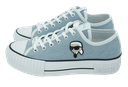 KARL LAGERFELD - “PATCH LO” LIGHT DENIM SNEAKERS