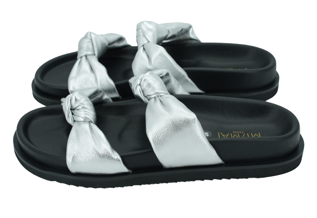 MI/MAI - SILVER "DONA" SANDALS (36)