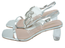 MI/MAI - SILBERNE SANDALEN MIT „DIXIE“-ABSATZ
