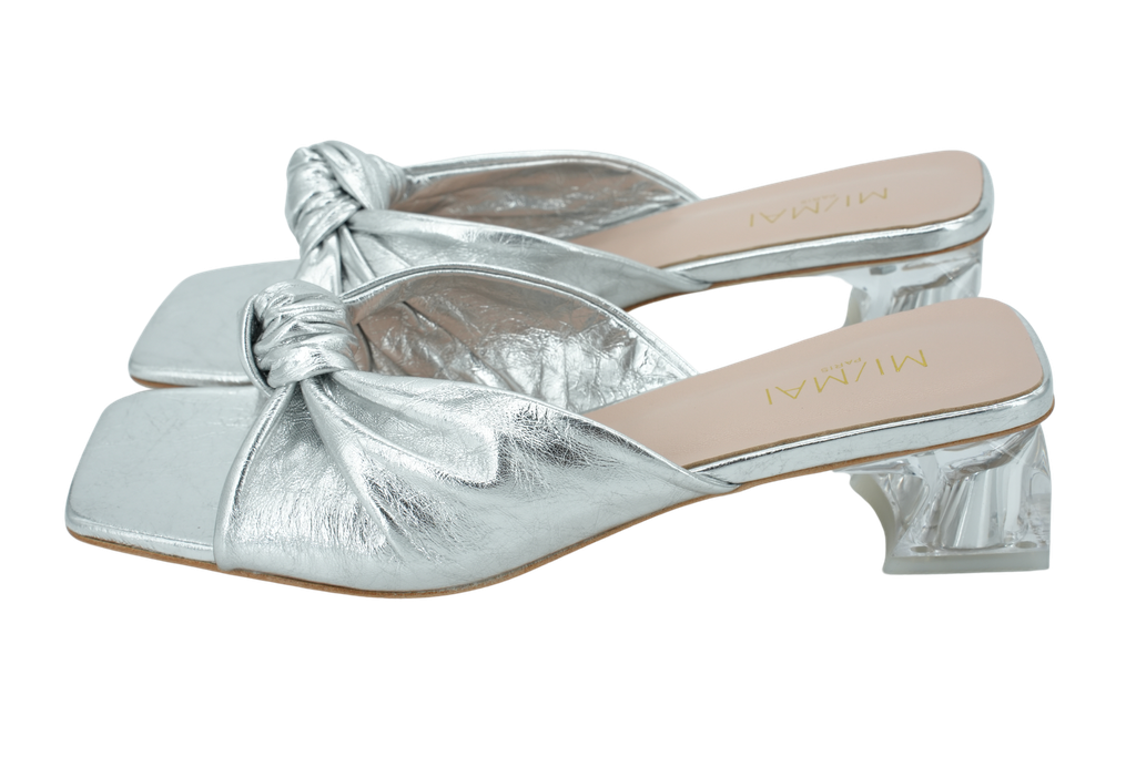 MI/MAI - SILVER "BOBOLI" MULES