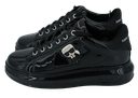 KARL LAGERFELD - BASKETS "KAPRI" NOIRES VERNIES