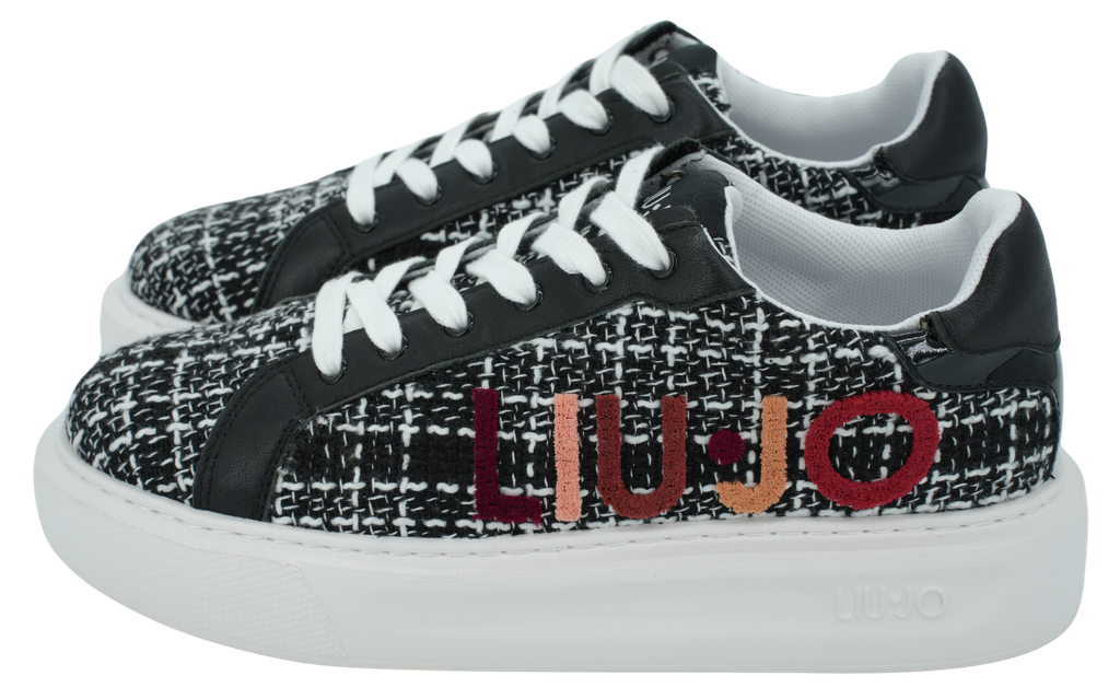 LUI JO - BLACK AND WHITE "KYLIE 24" SNEAKERS (36)