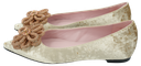 RAS - "MARS NUDE" BEIGE VELVET BALLERINAS