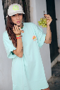 LOVERS BAY CLUB - TSHIRT ROBE AQUA