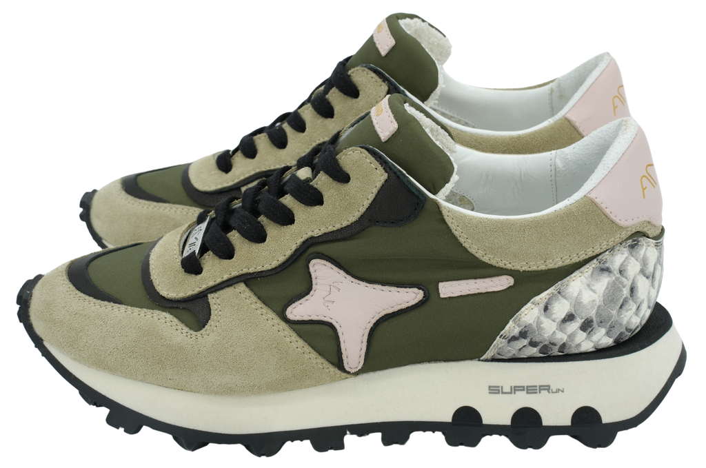 AMA BRAND - KHAKI "RUN" SNEAKERS