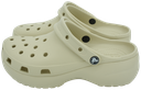 CROCS - KLASSIEKE BEIGE KLOMPEN MET PLATFORM