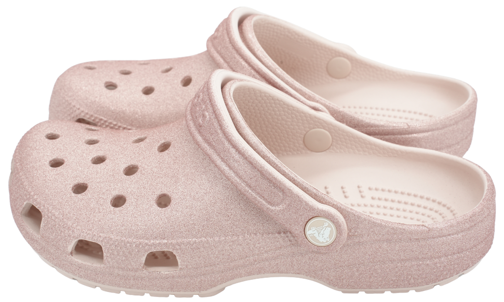 CROCS - KLASSIEKE GLITTER ROZE KLOMPEN