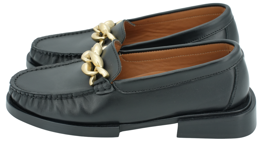BOBBIES - “IMANE DEEP BLACK” MOCASSINS