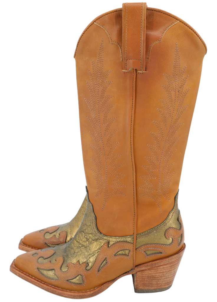 CURIOSITE - WESTERN COGNAC BOOTS