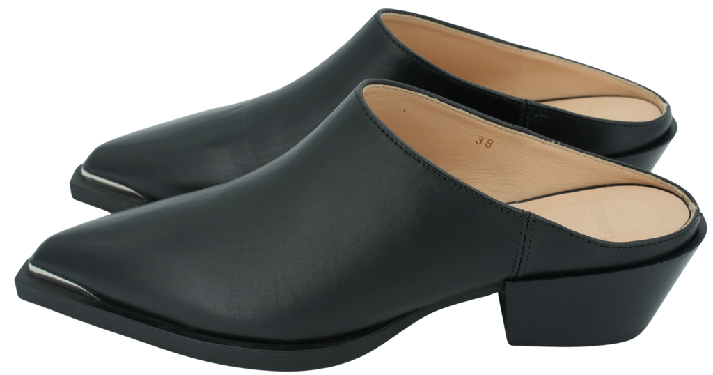 COPENHAGEN - BLACK WESTERN CLOGS