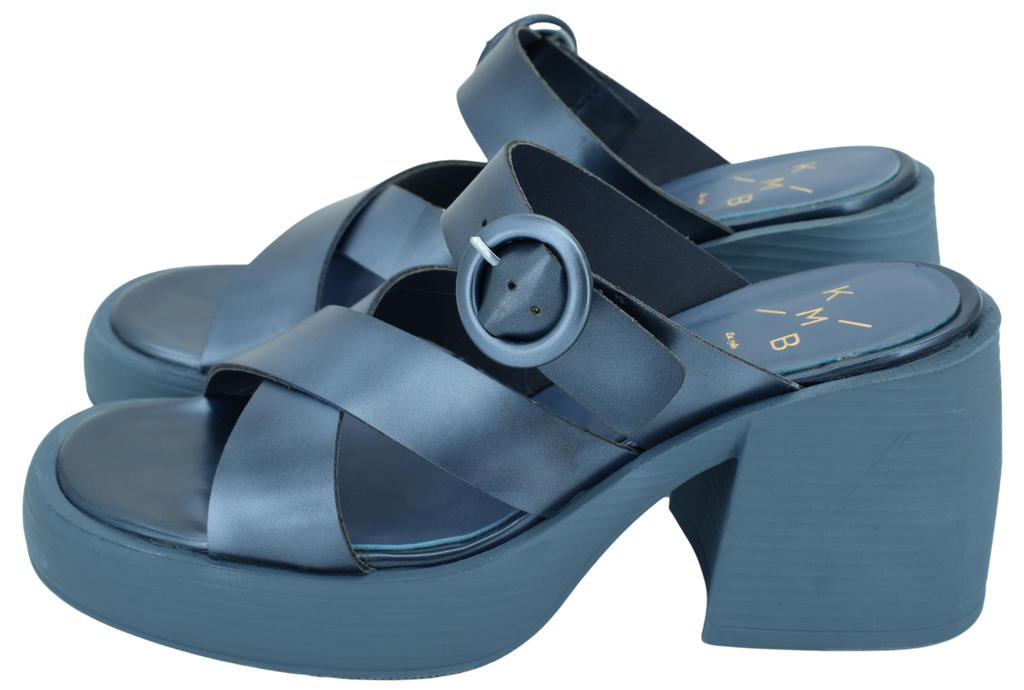 KMB - SANDALES MIROIR BLEUE