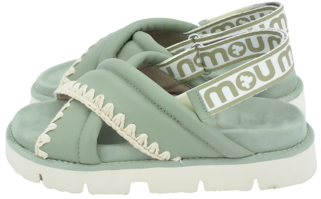 MOU - SALIEGROENE SANDALEN