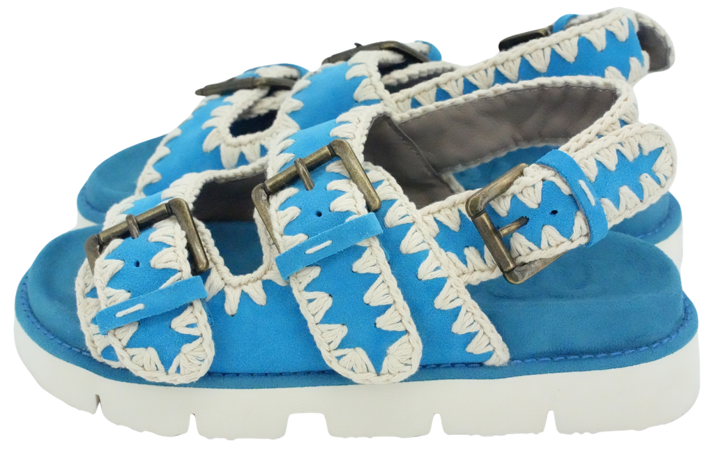 MOU - TÜRKISBLAUE SANDALEN (36)