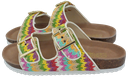COLORS OF CALIFORNIA - COLORFUL RAFFIA SANDALS