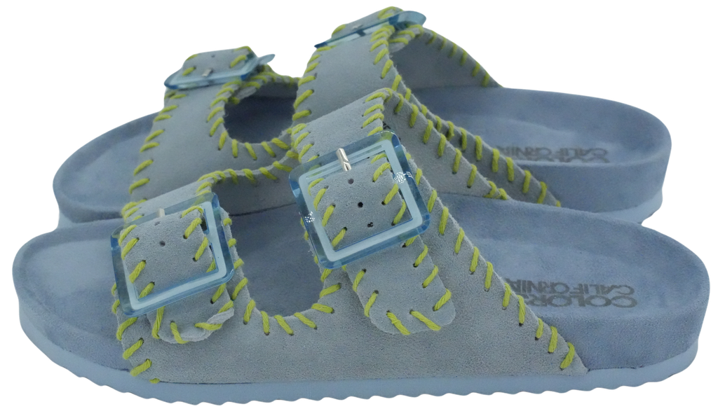 COLORS OF CALIFORNIA - BLUE SUEDE SANDALS