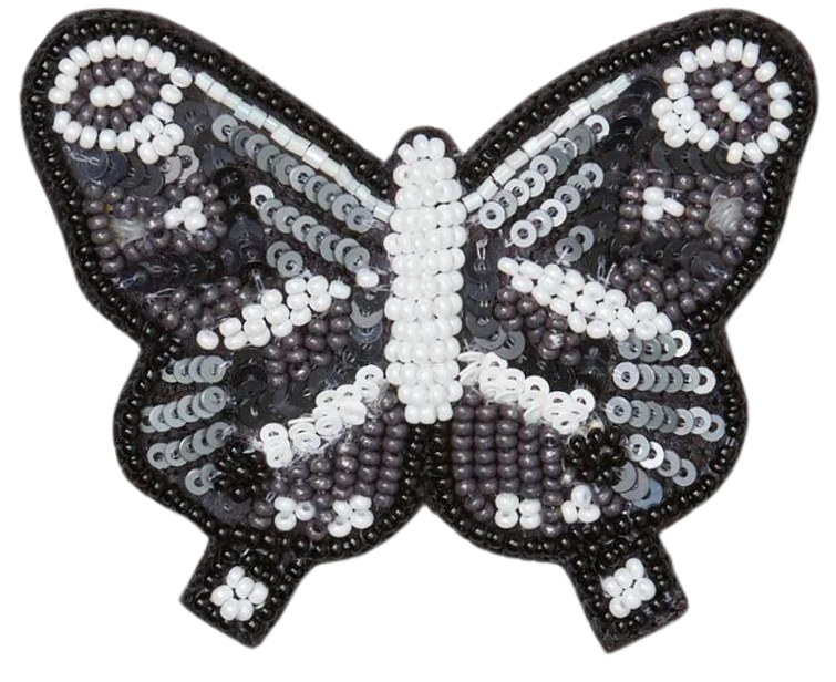 BECKSÖNDERGAARD - BLACK BUTTERFLY BEADED CLIP