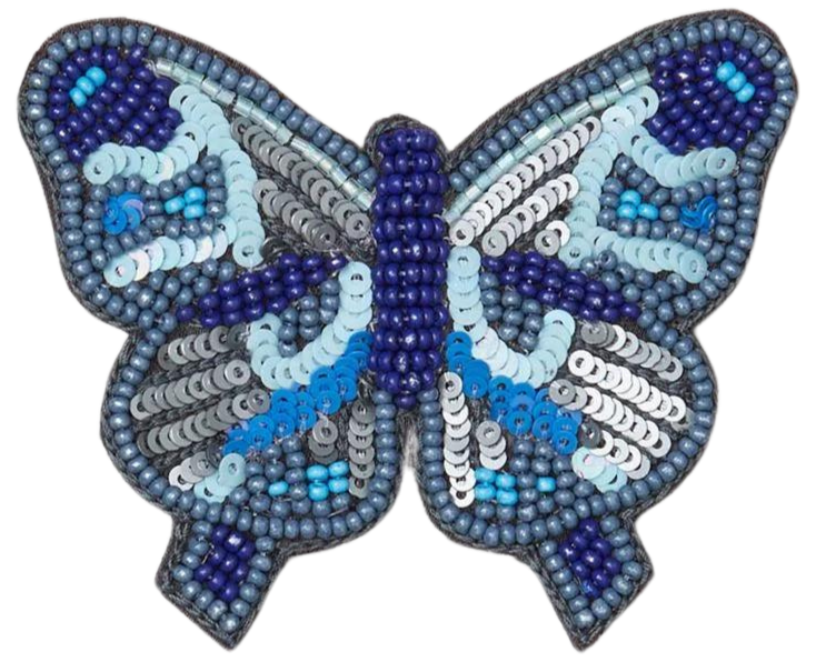 BECKSÖNDERGAARD - CLIP EN PERLES PAPILLON BLEUE