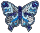 BECKSÖNDERGAARD - BLUE BUTTERFLY BEADED CLIP