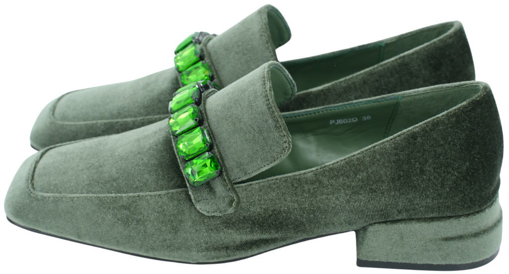 JEANNOT - GREEN MOCCASIN