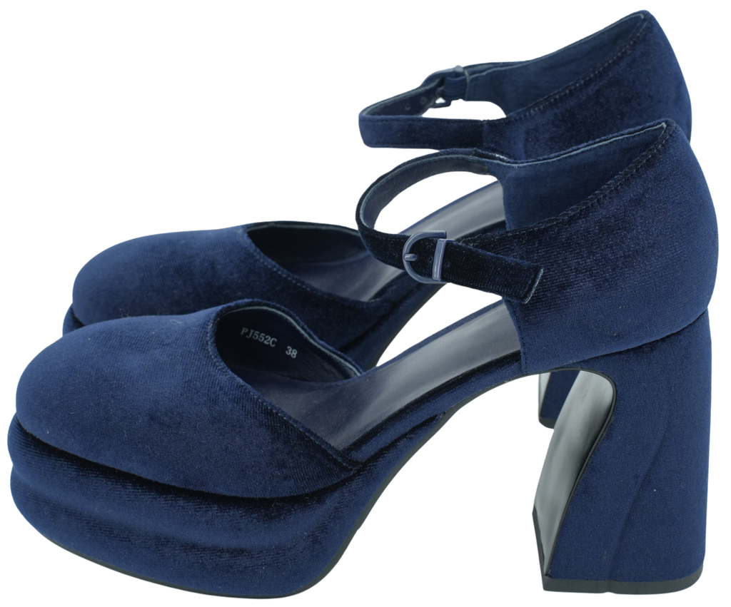 JEANNOT - ESCARPINS PLATEAU BUBBLE BLEUS