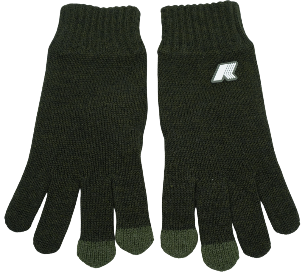 K-WAY - GANTS "ALFRED CARDIGAN STITCH WOOL" KAKI