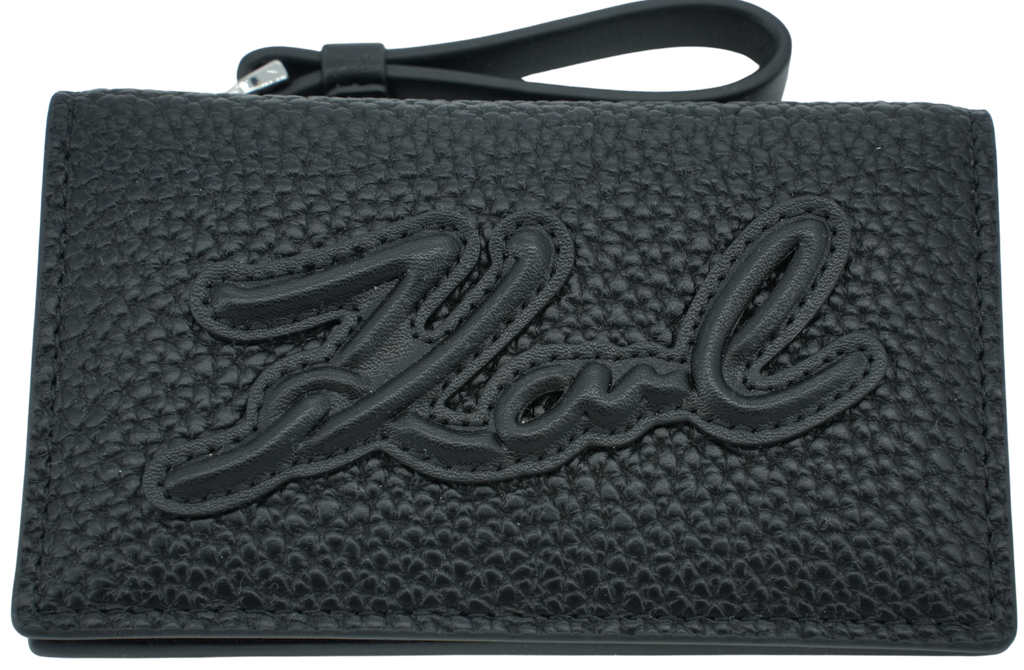 KARL LAGERFELD - PORTE CARTE "K/SKUARE" GRAINE NOIR