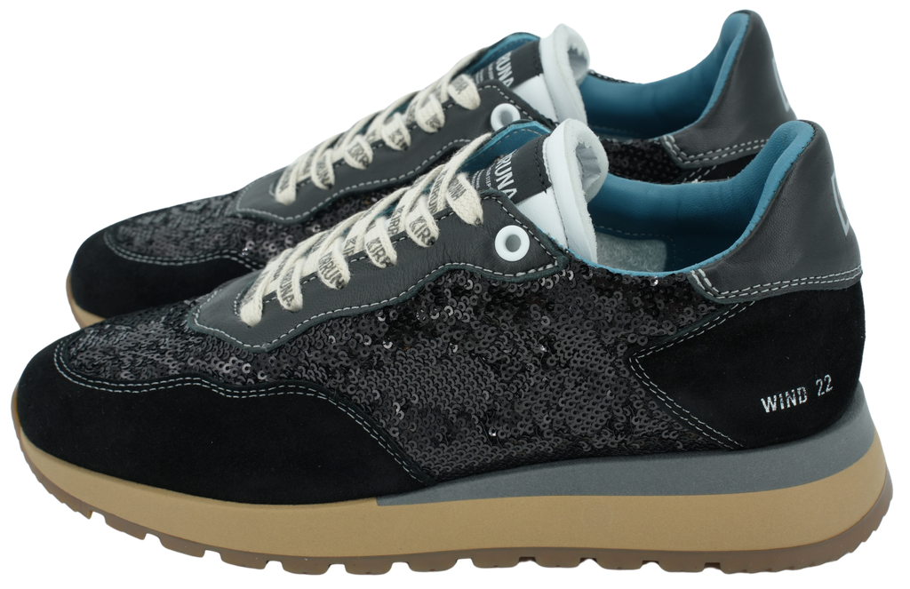 KIRRUNA - BLACK "WIND 22" SNEAKERS