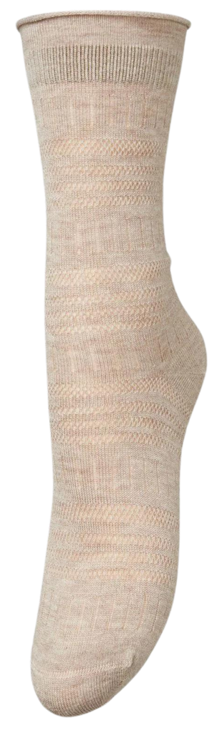 BECKSÖNDERGAARD -  "LUCRETIA" HIGH SOCKS DARK BEIGE
