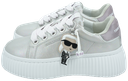 KARL LAGERFELD - BASKETS "KREEPER LO" ARGENTÉES/LILAS