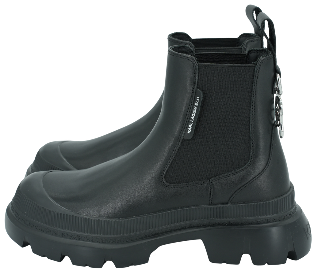 KARL LAGERFELD - SCHWARZE CHELSEA-STIEFEL „TREKKA MAX“.