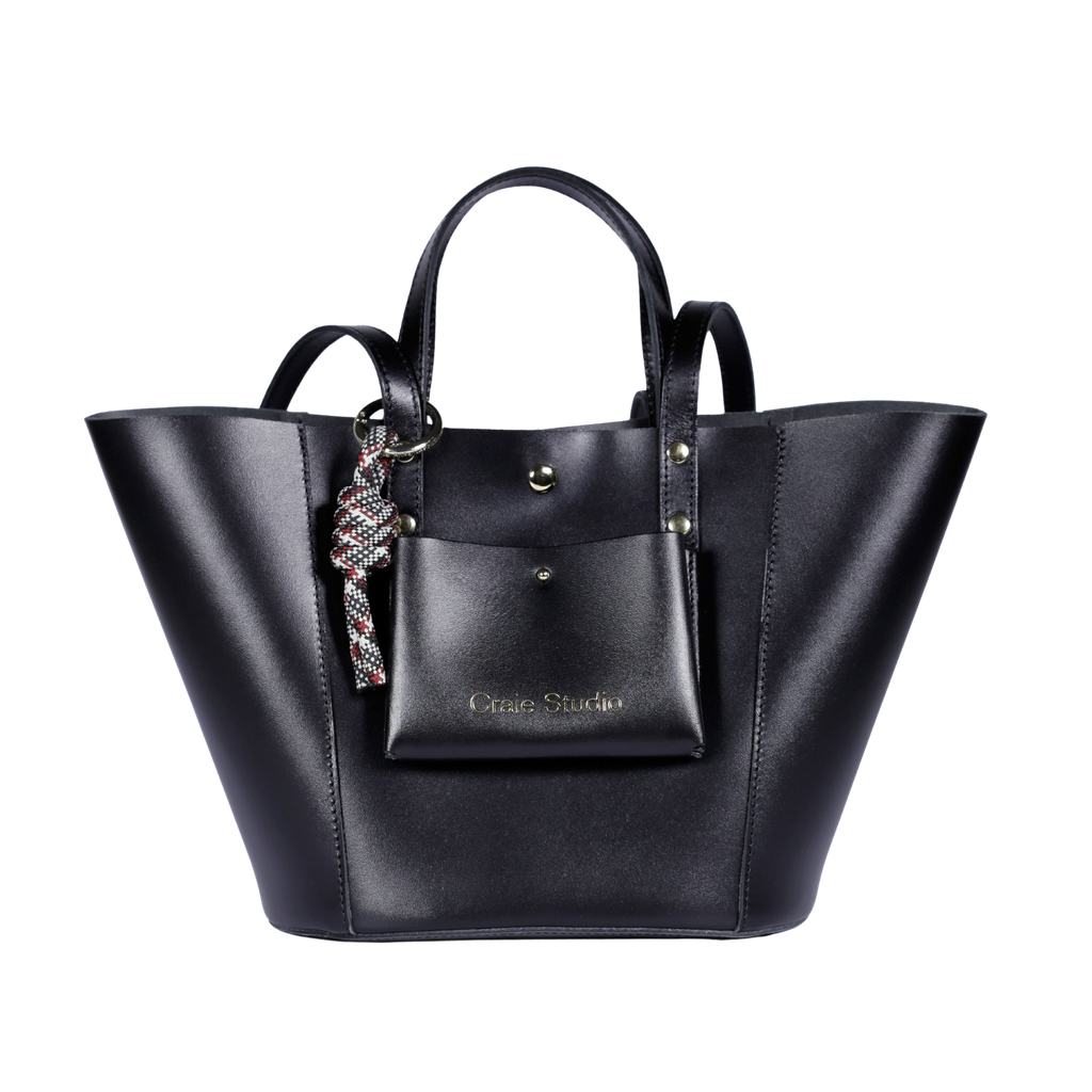 CRAIE STUDIO - SAC SEAU EN CUIR NOIR