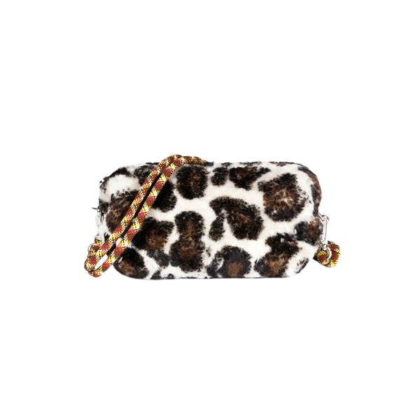 CRAIE STUDIO - POCHETTE "NUAGE" EN CUIR - LAINE LÉOPARD