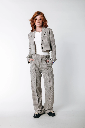 COLOURFUL REBEL - PANTALON "RUS CHECK" - MARRON CLAIR