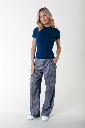 COLOURFUL REBEL - PANTALON DROIT "RUS" À RAYURES - GRIS