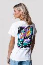 COLOURFUL REBEL - T-SHIRT À FLEURS ABSTRAITES - BLANC