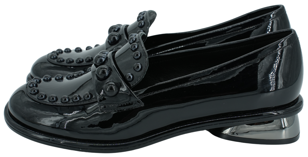 JEANNOT - MOCASSINS VERNIS NOIRS