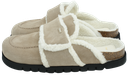 NUBIKK - TAUPE "TEDDY CHUNKY FUR" CLOGS