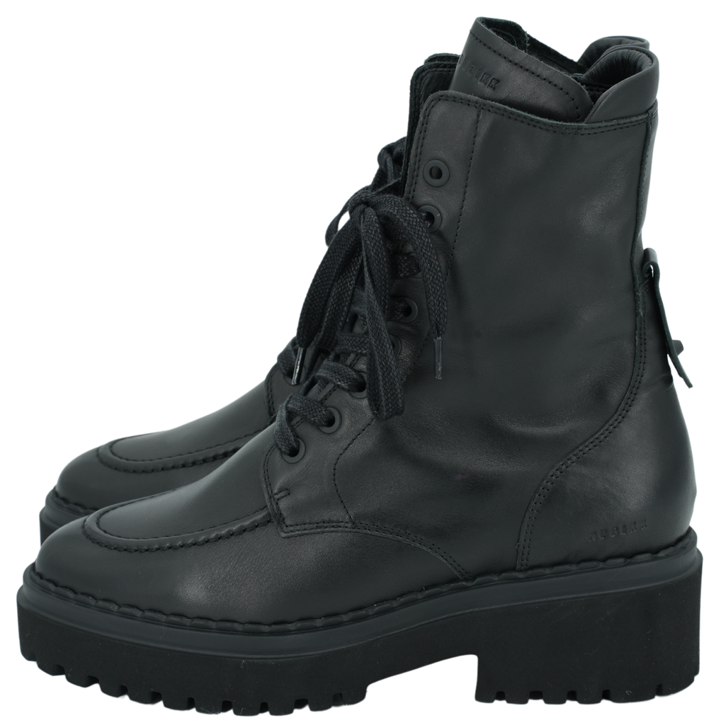 NUBIKK - BOOTS NOIRES À LACETS "FAE BOBBI FUR" (36)