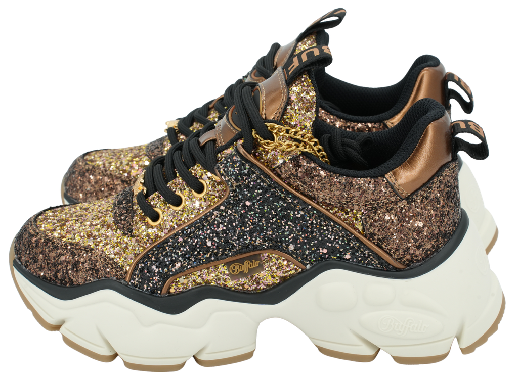 BUFFALO - GOLD "BINARY" SNEAKERS