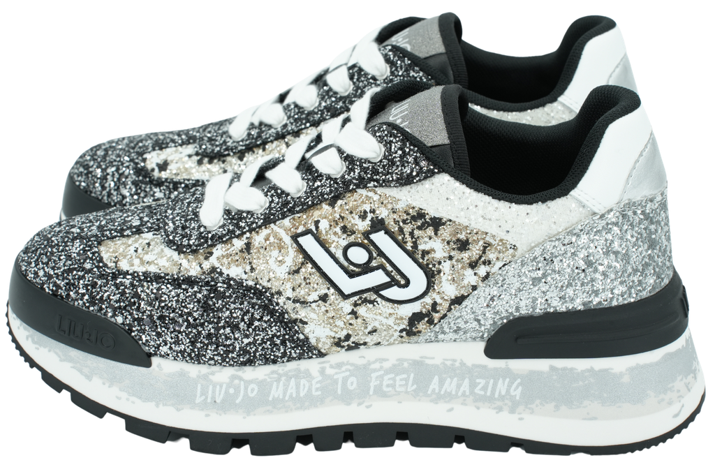 LUI JO - BASKETS "AMAZING 26" NOIRES GLITTER