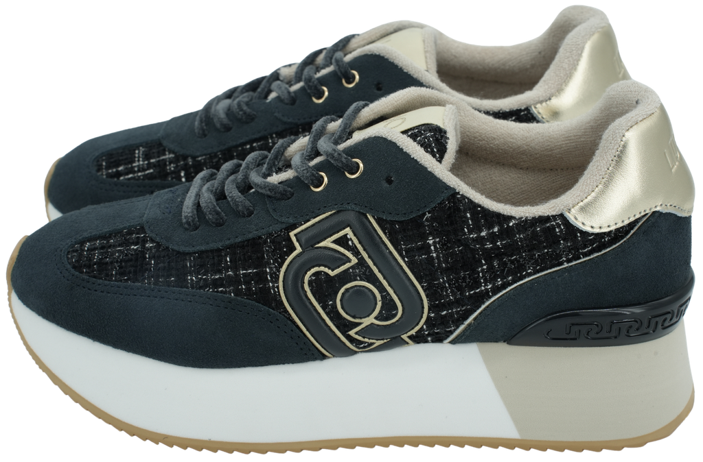 LUI JO - BASKETS "DREAMY 02" TWEED NOIRES