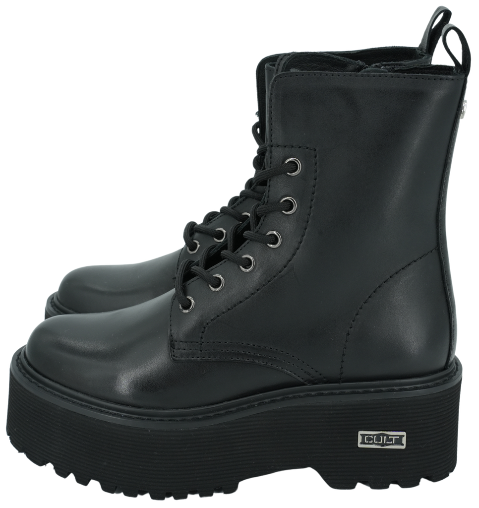 CULT - BOOTS NOIRES À LACETS