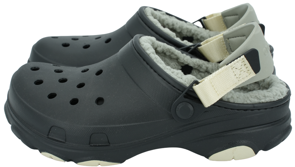 CROCS - “ALL TERRAIN GEVOERDE” ZWARTE KLOMPEN