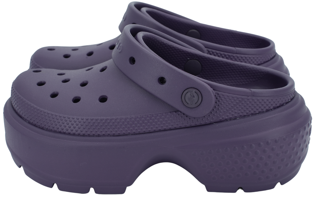 CROCS - “STOMP DARK IRIS” PAARSE KLOMPJES