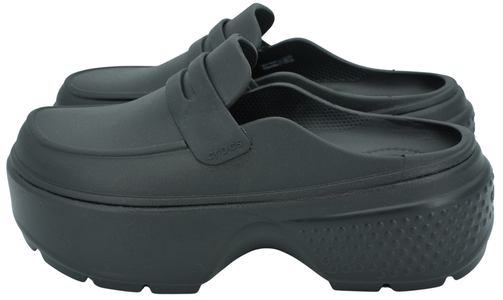 CROCS - BLACK "STOM LOAFER" MOCCASINS