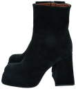 CURIOSITE - BLACK LEATHER ANKLE BOOTS