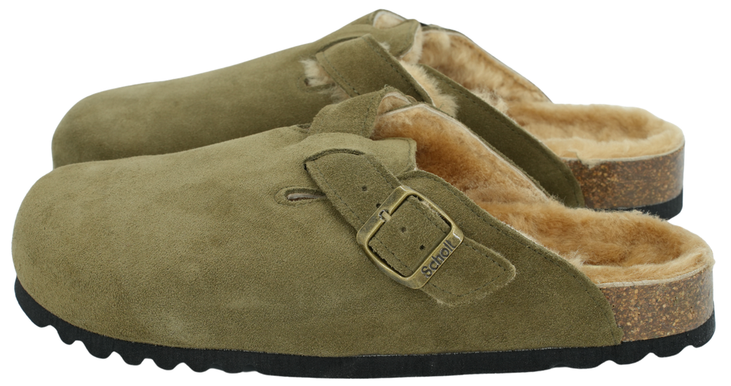 SCHOLL - KHAKI-CLOGS „OLIVIER“.
