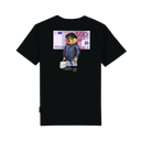 BARON FILOU - PRINT ZWART EURO T-SHIRT OP DE ACHTERKANT