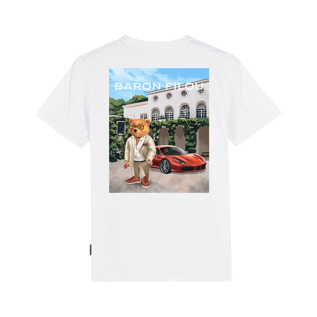 BARON FILOU - POSTER ACHTERPRINT WIT T-SHIRT