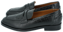 MI/MAI - BLACK "LUCIANO" CROC EFFECT MOCCASINS